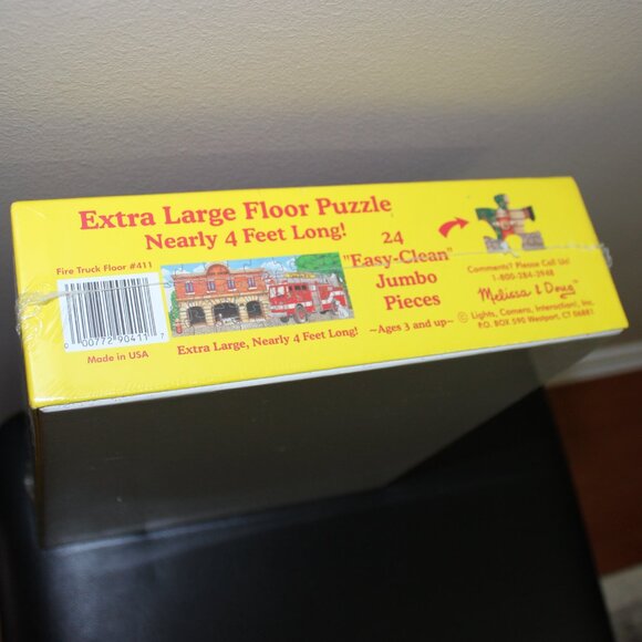 3/$55❤️<4ft long Melissa & Doug Fire Truck Extra Large Floor Puzzle 24 Pcs Jumbo - Picture 5 of 6